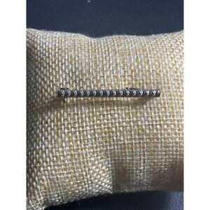 Vintage Silver Tone Rhinestone Brooch Pin With Safety Clasp